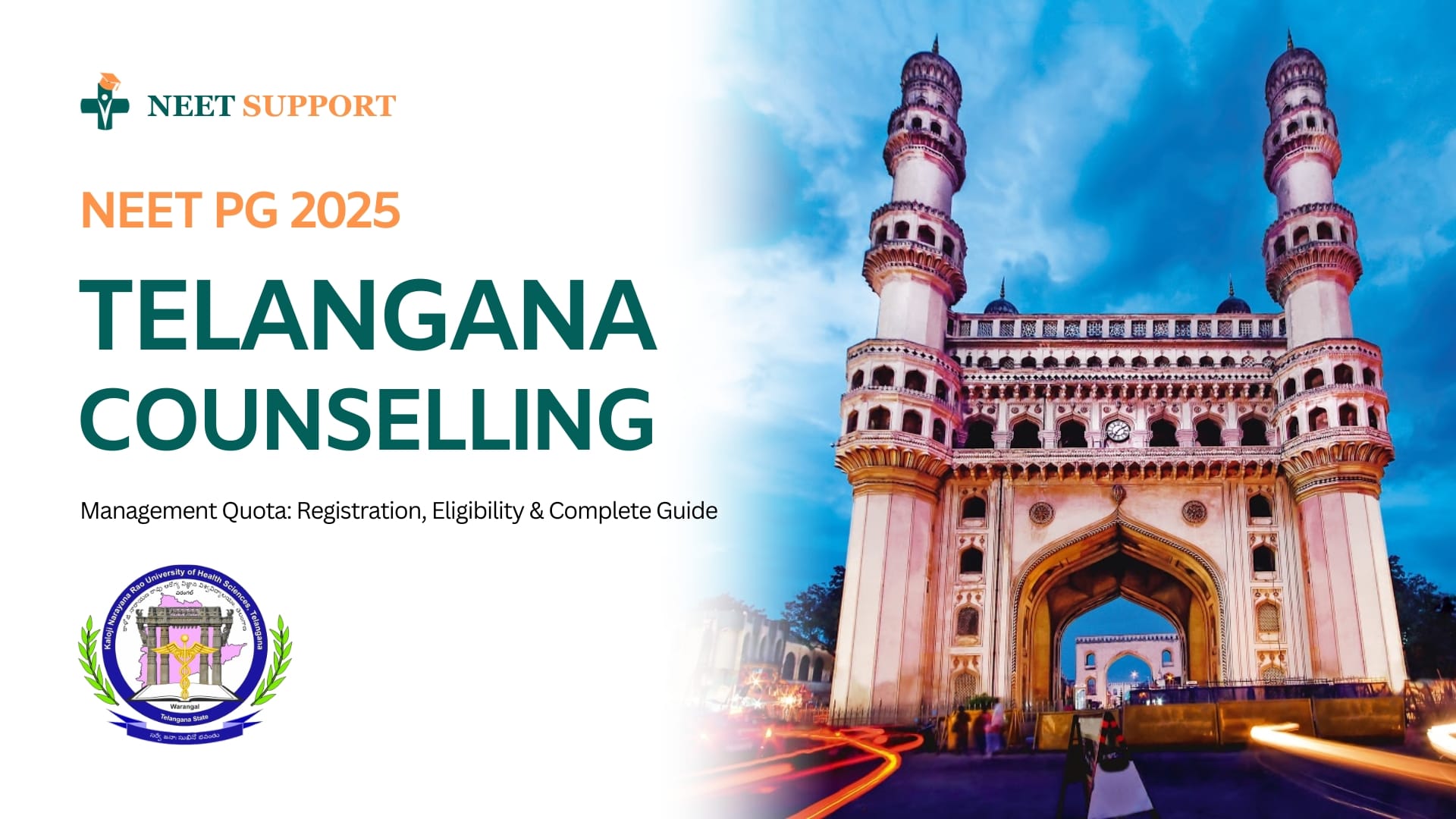 Telangana NEET PG 2025 Management Quota Counselling: Registration & Guide