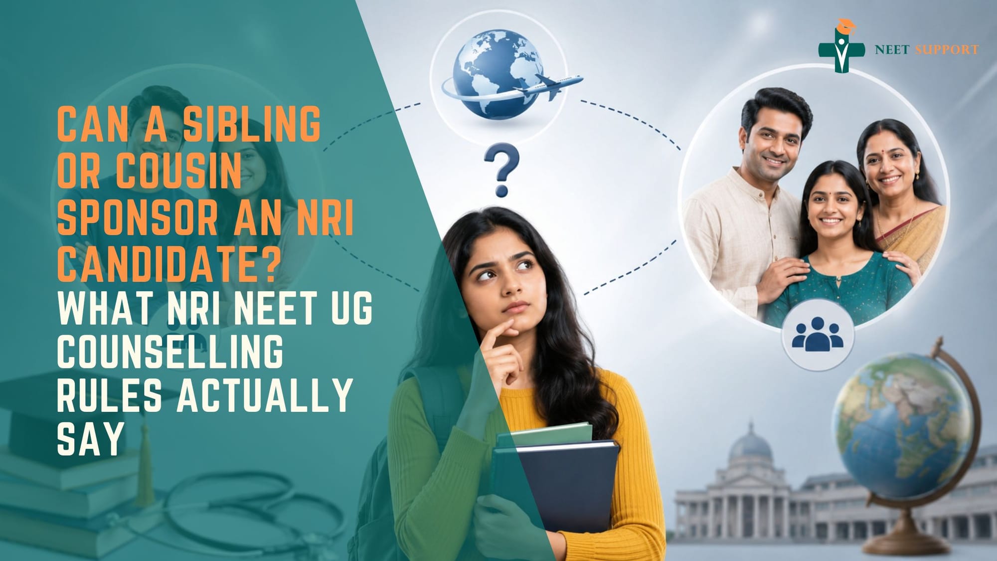 Cover Image for Can A Sibling Or Cousin Sponsor An NRI Candidate? What NRI NEET UG Counselling Rules Actually Say
