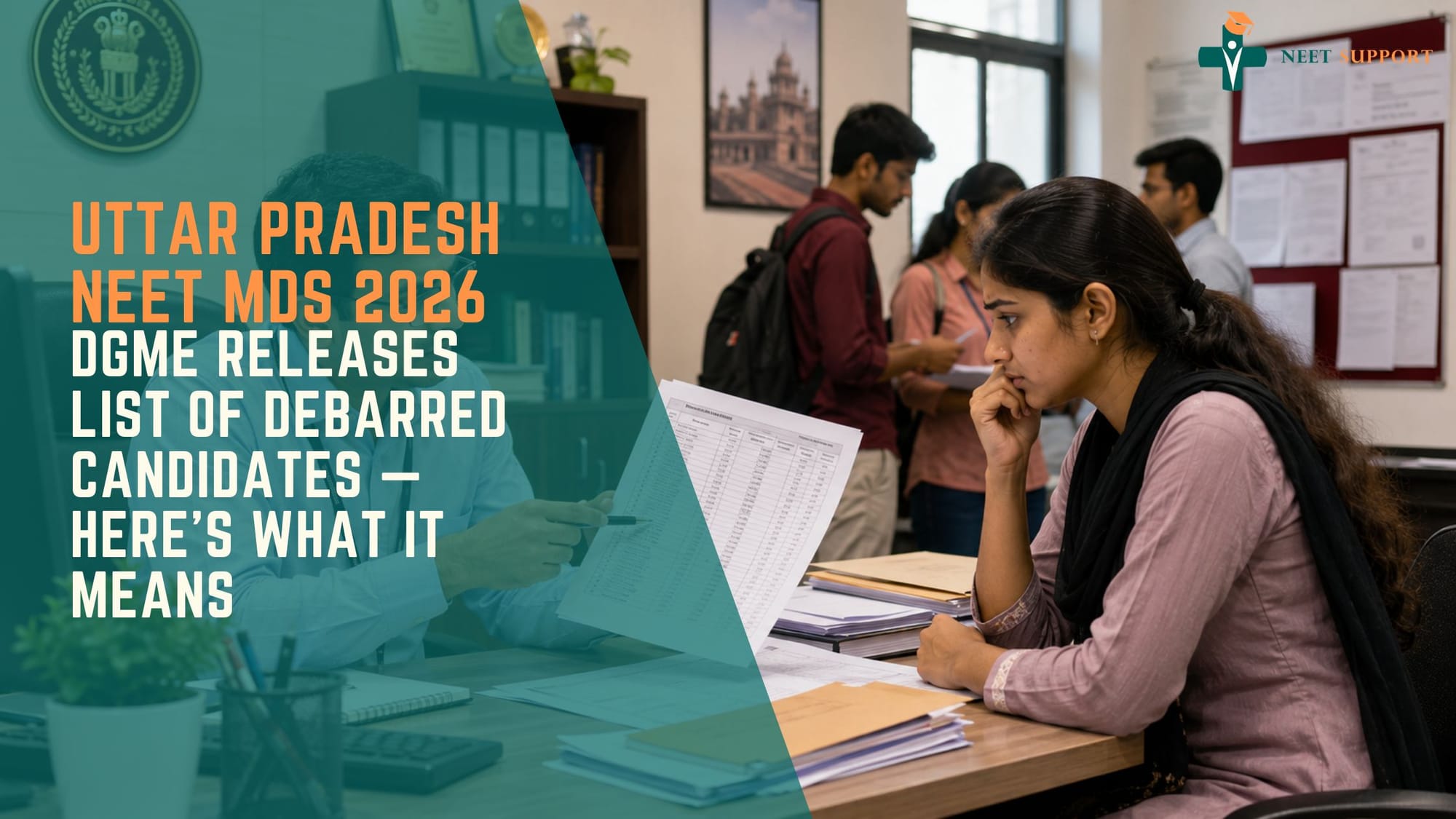 Cover Image for Uttar Pradesh NEET MDS 2026: DGME Releases List Of Debarred Candidates — Here's What It Means