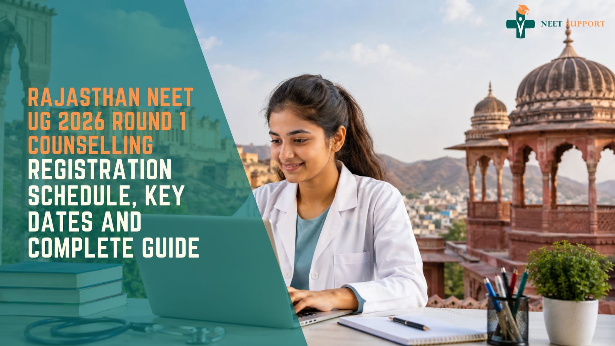 Cover Image for Rajasthan NEET UG 2026 Round 1 Counselling: Registration Schedule, Key Dates And Complete Guide