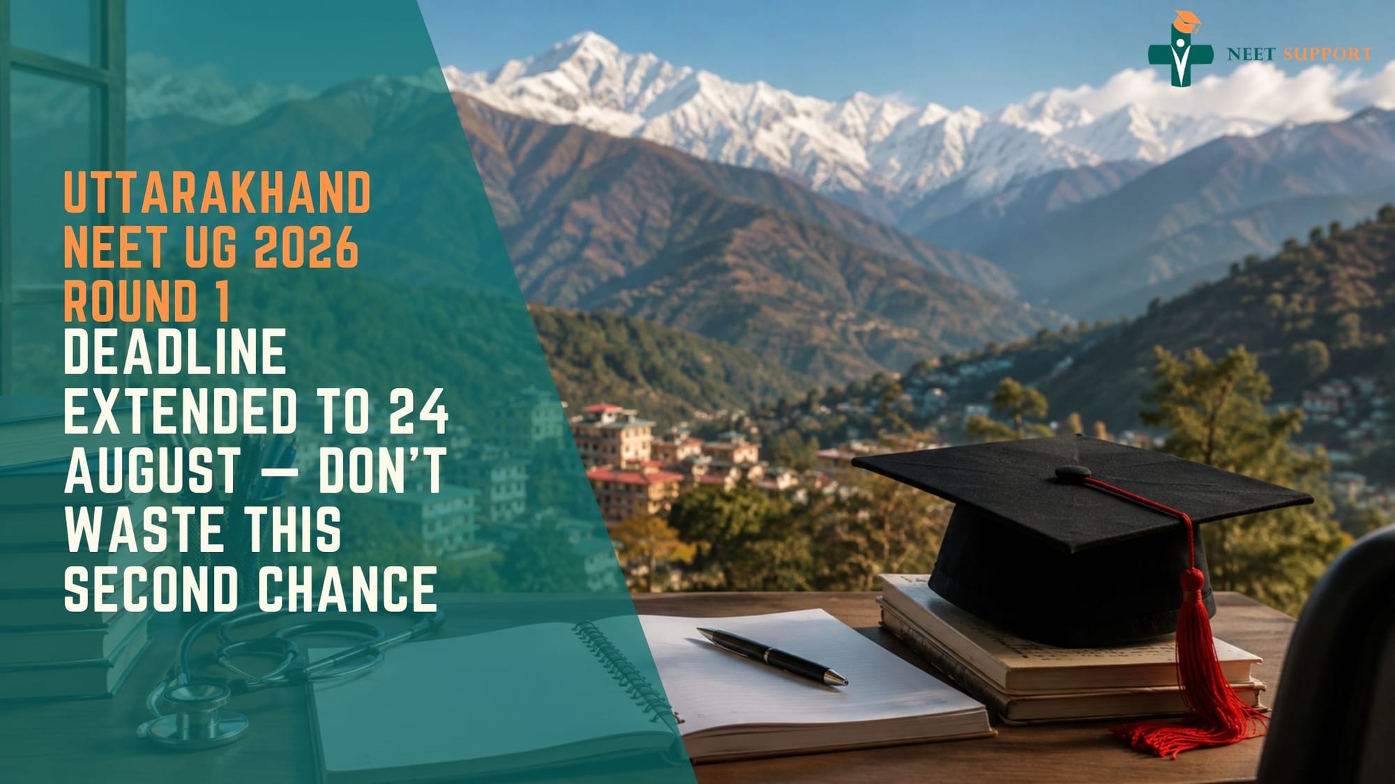Cover Image for Uttarakhand NEET UG 2026 Round 1: Deadline Extended To 24 August - Don't Waste This Second Chance