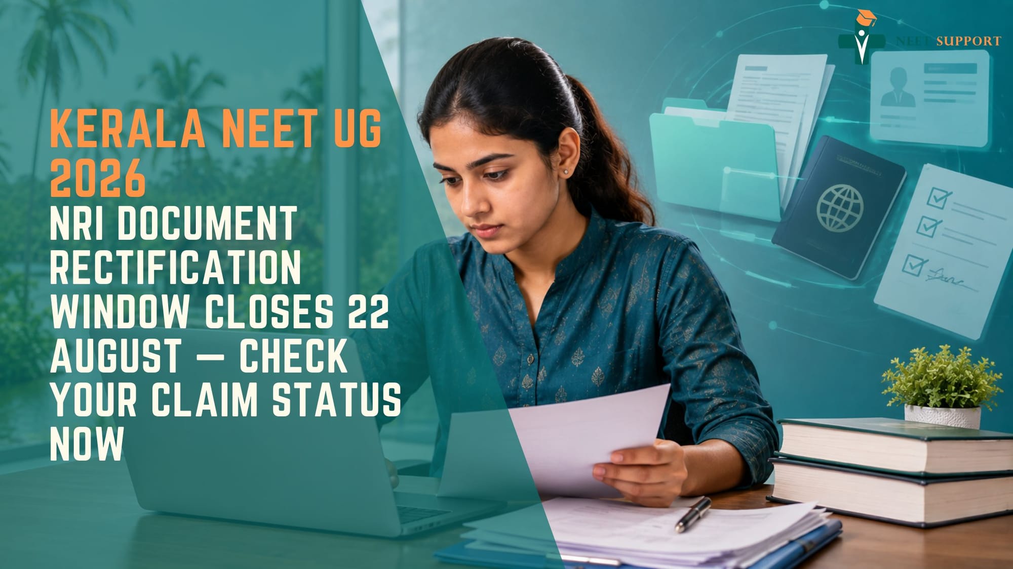 Cover Image for Kerala NEET UG 2026: NRI Document Rectification Window Closes 22 August — Check Your Claim Status Now