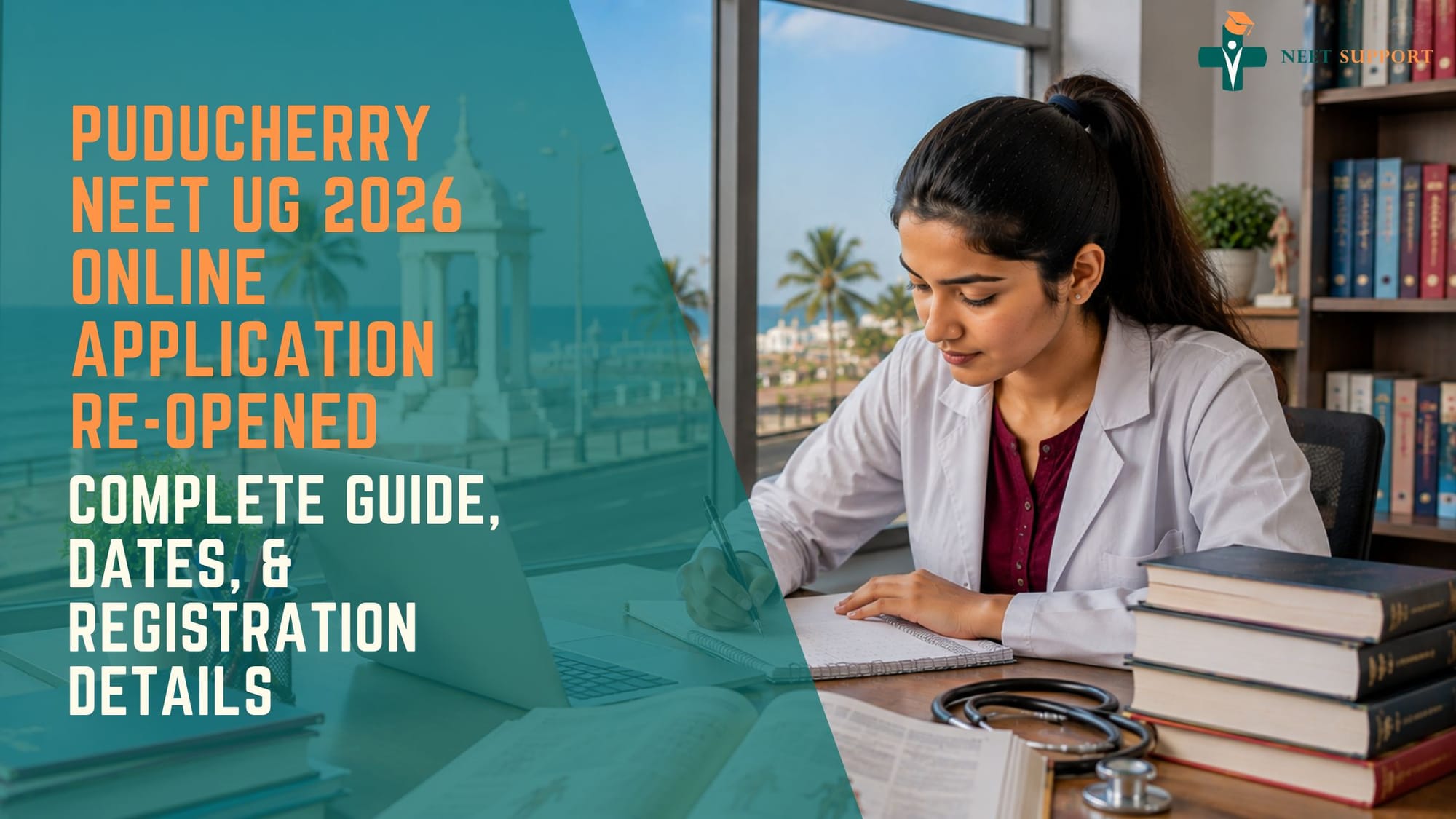 Cover Image for Puducherry NEET UG 2026 Online Application Re-Opened: Complete Guide, Dates, & Registration Details