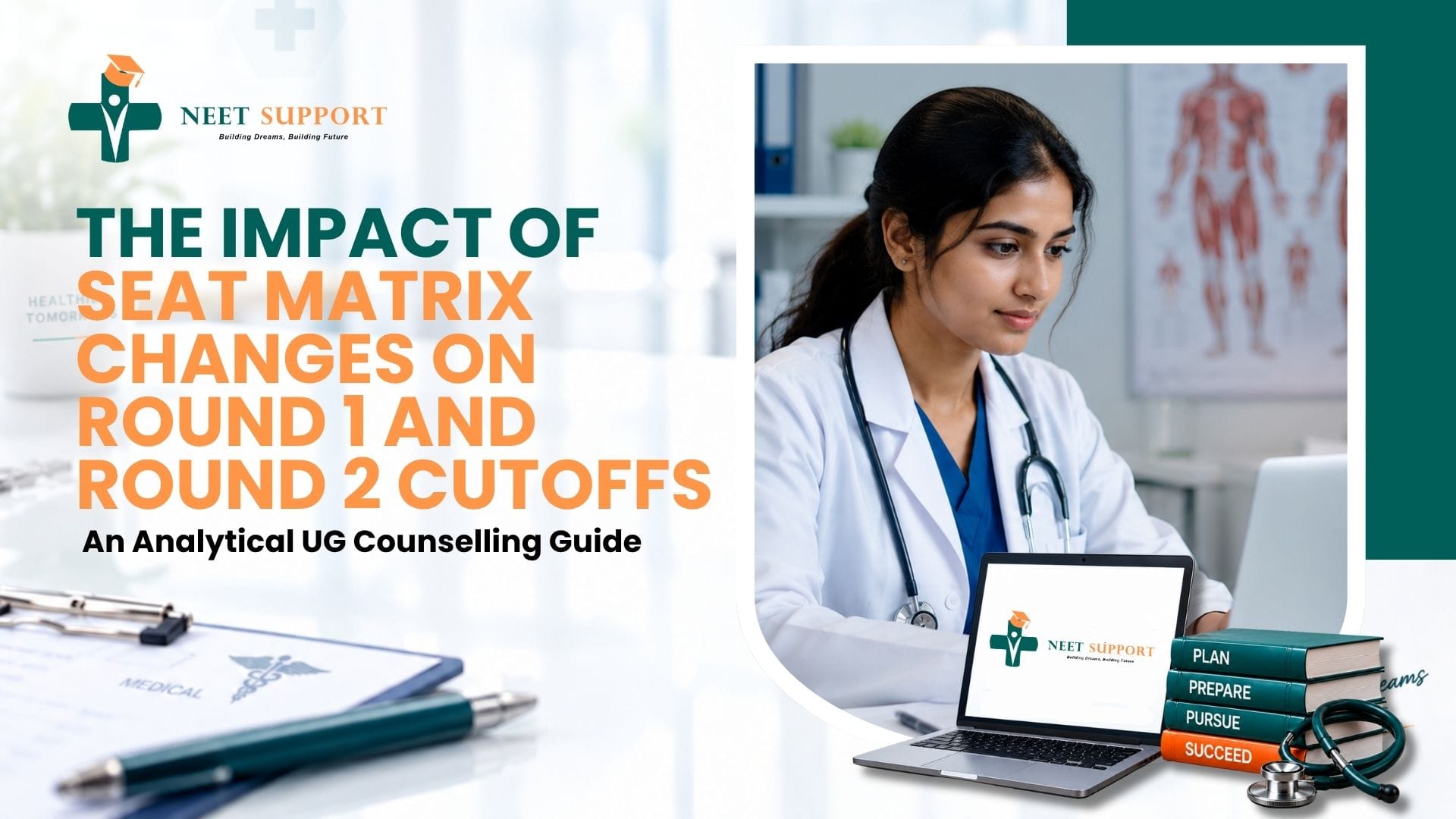 Cover Image for The Impact of Seat Matrix Changes on Round 1 and Round 2 Cutoffs: An Analytical UG Counselling Guide