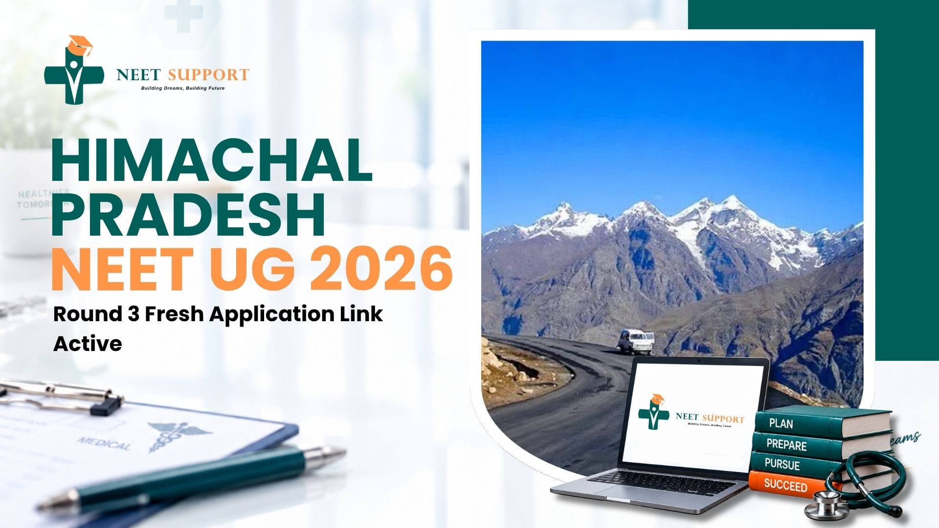 Cover Image for Himachal Pradesh NEET UG 2026 – Round 3 Fresh Application Link Active