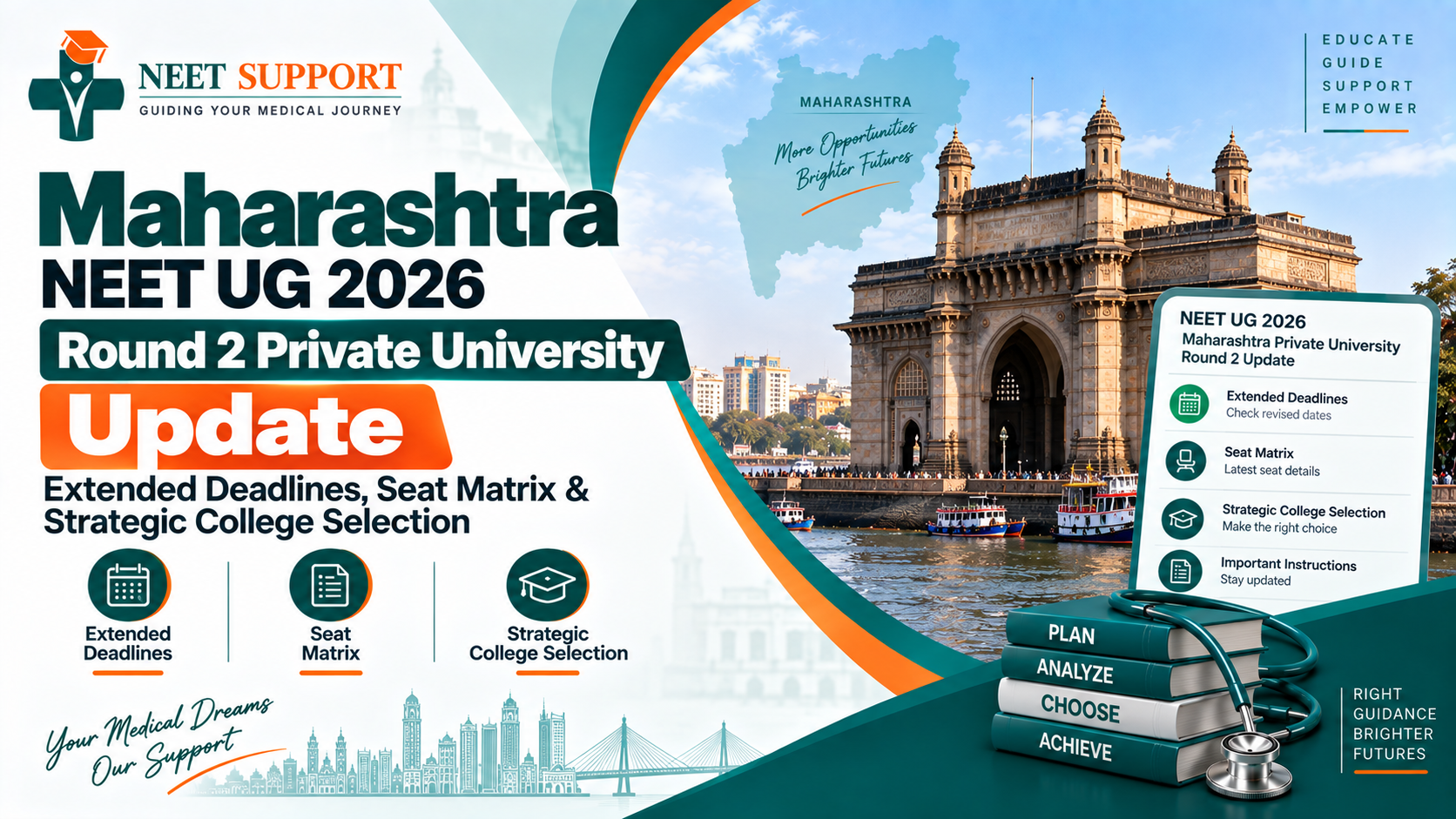 Cover Image for Maharashtra NEET UG 2026 – Round 2 Private University Update: Extended Deadlines, Seat Matrix & Strategic College Selection