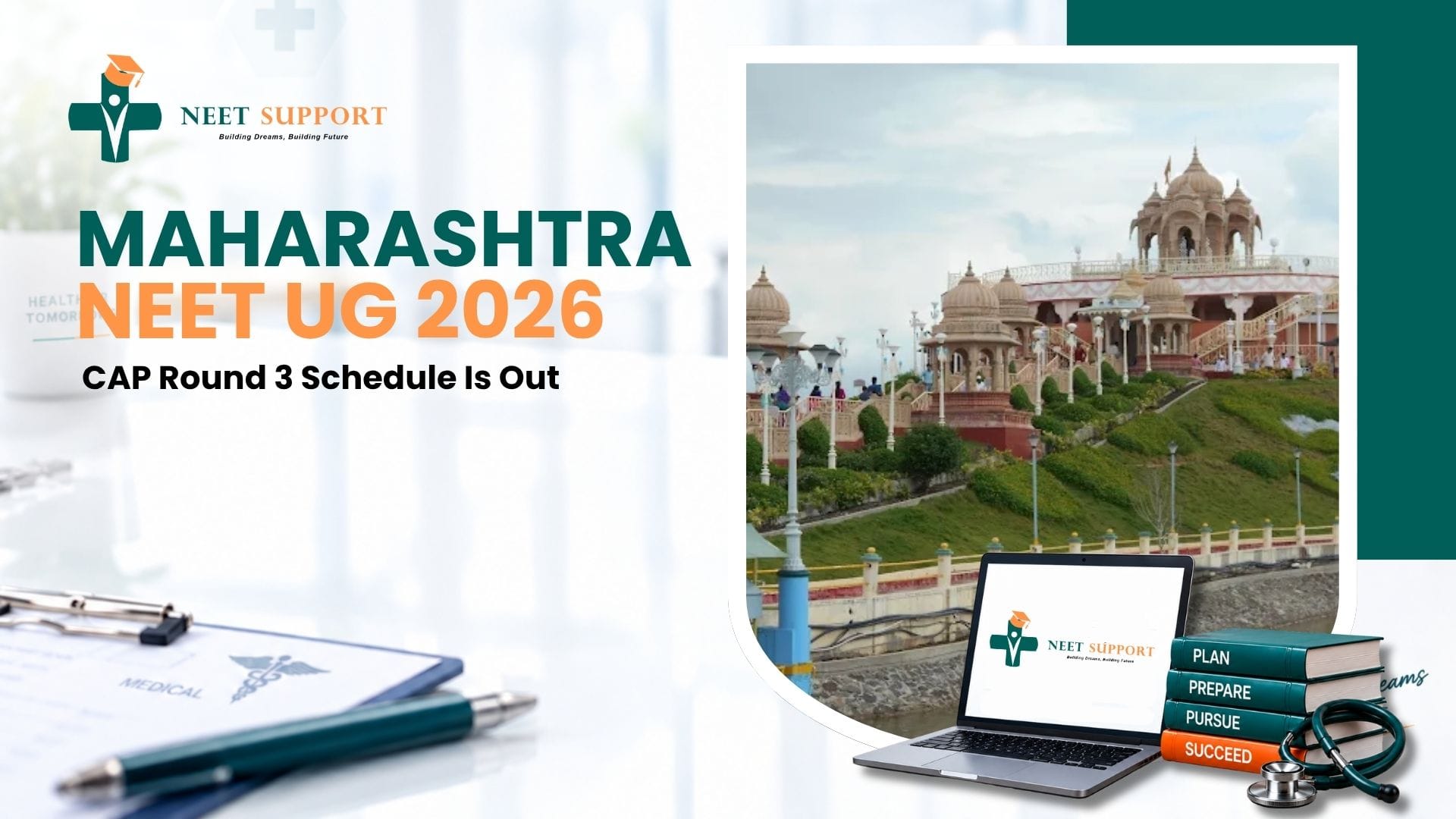 Cover Image for Maharashtra NEET UG 2026 CAP Round 3 Schedule Is Out