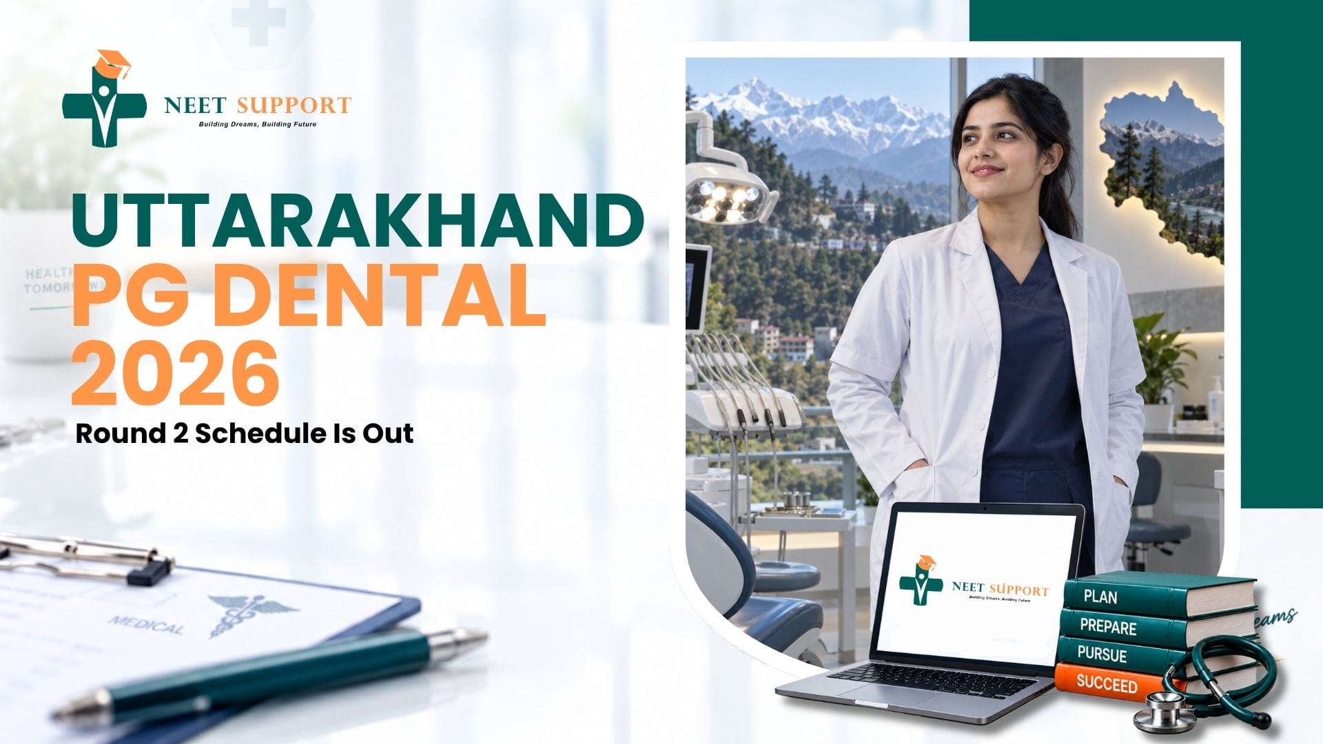 Cover Image for Uttarakhand PG Dental 2026 Round 2 Counselling: Registration Starts 18 September – Check Schedule & Instructions