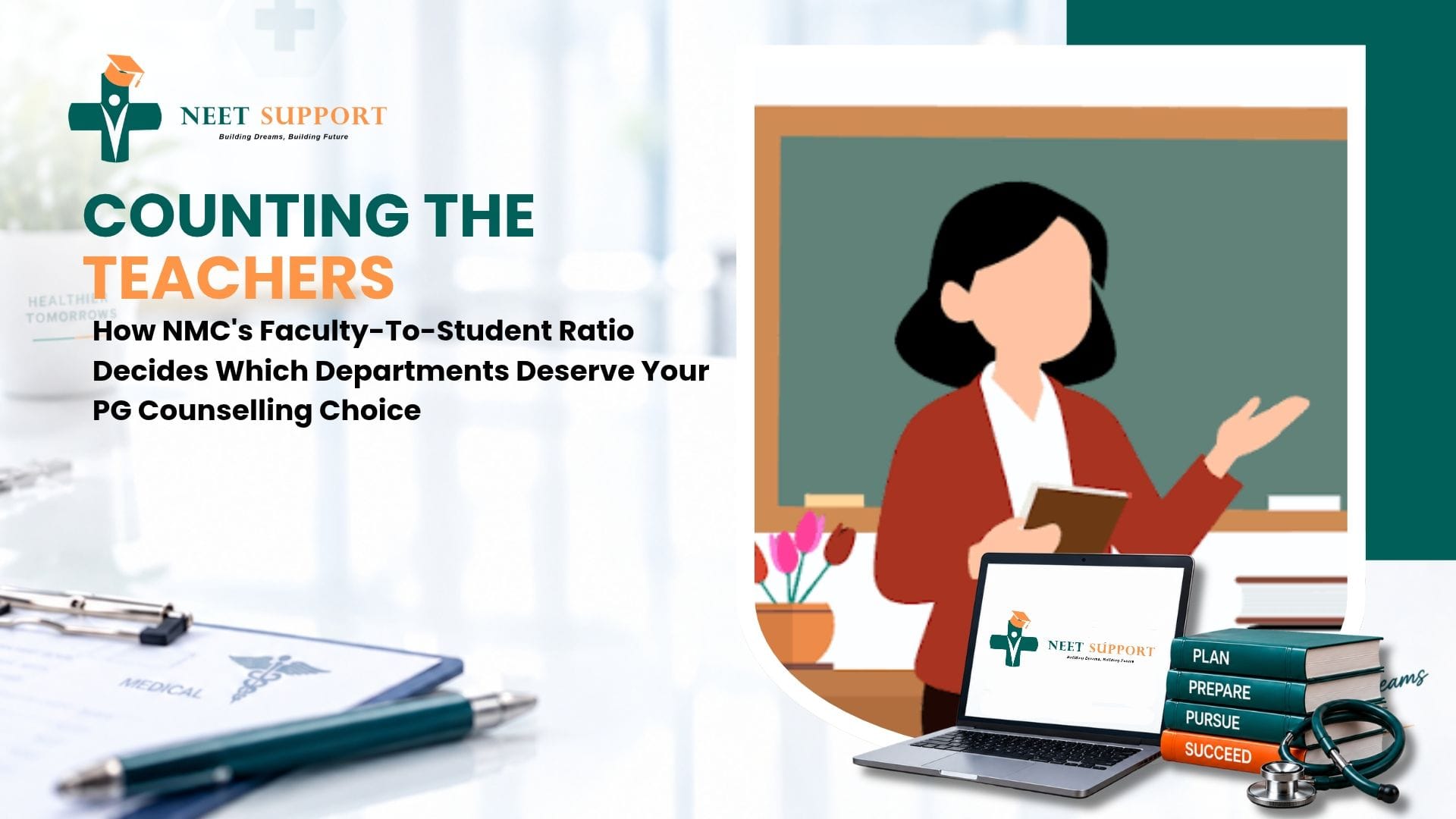 Cover Image for Counting The Teachers: How NMC's Faculty-To-Student Ratio Decides Which Departments Deserve Your PG Counselling Choice