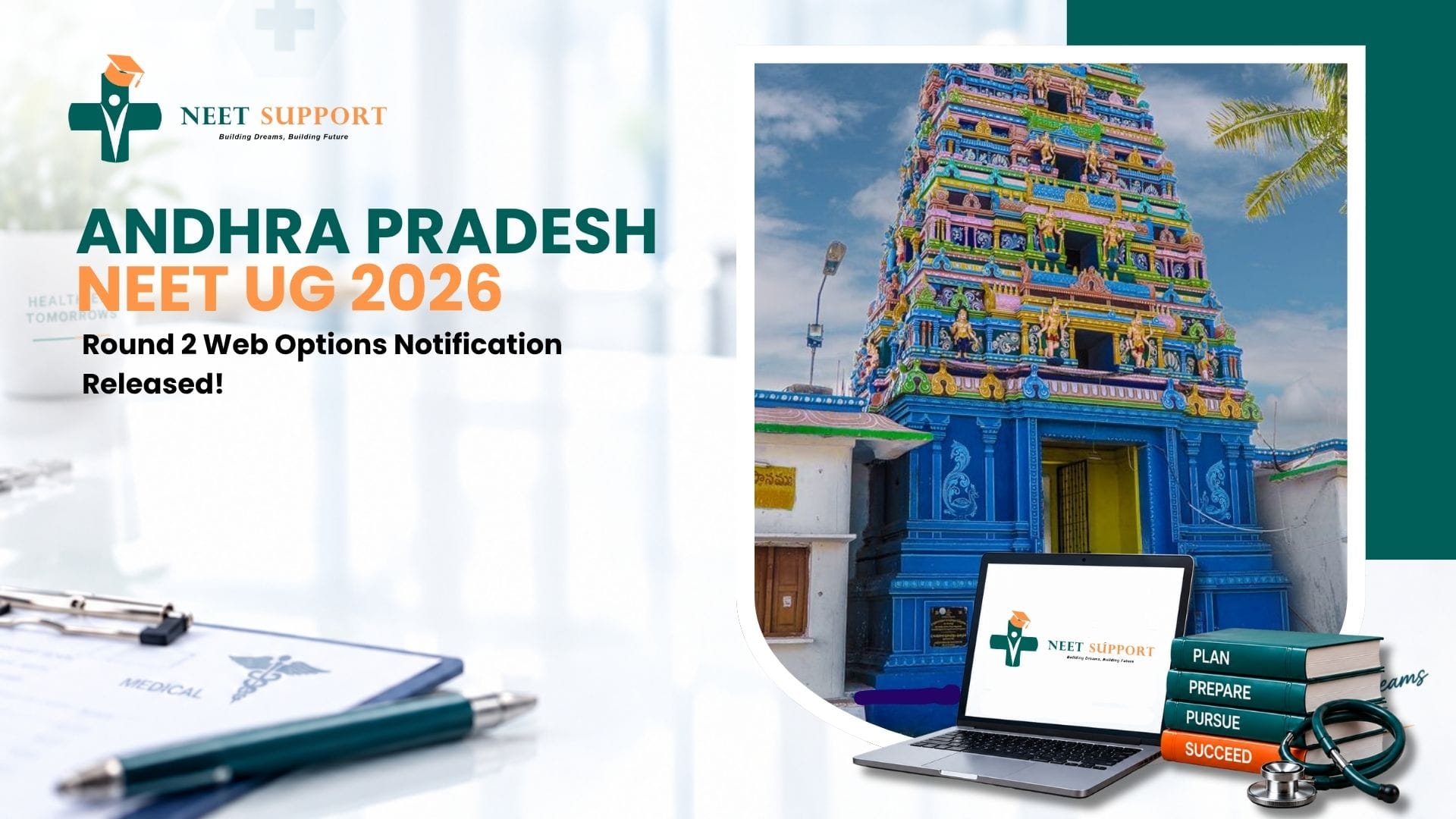 Cover Image for Andhra Pradesh NEET UG 2026: Round 2 Web Options Notification Released!
