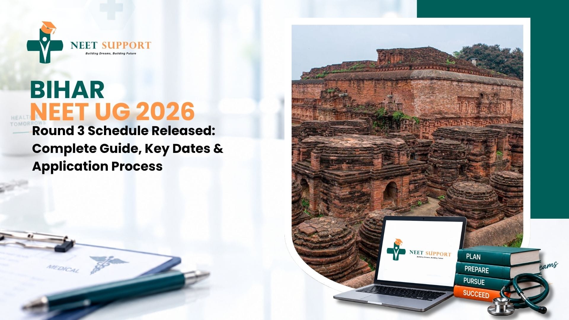 Cover Image for Bihar NEET UG 2026 – Round 3 Schedule Released: Complete Guide, Key Dates & Application Process
